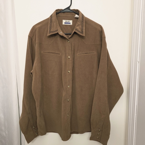 Wrangler Riata Men's Cowboy Premiun Shirt In Green Oro Size XXL - Picture 1 of 10